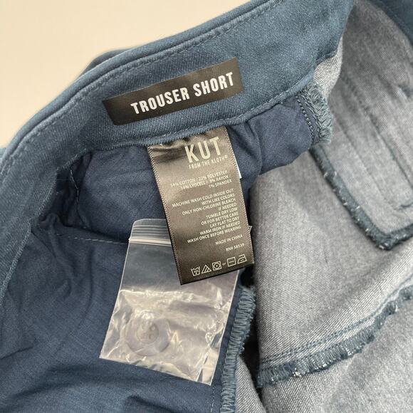 KUT FROM THE KLOTH Shorts Size 16 Trouser Blue Cotton Stretch NWT Summer Casual - Picture 12 of 13